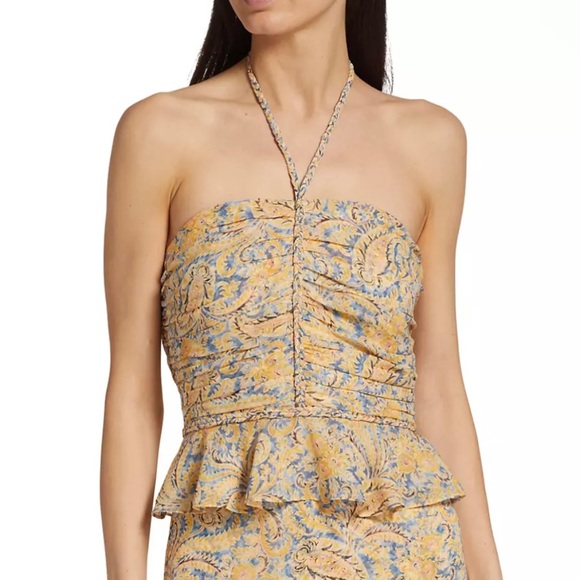 Veronica Beard Tops - NEW VERONICA BEARD SILK PAISLEY PRINT HALTER TOP